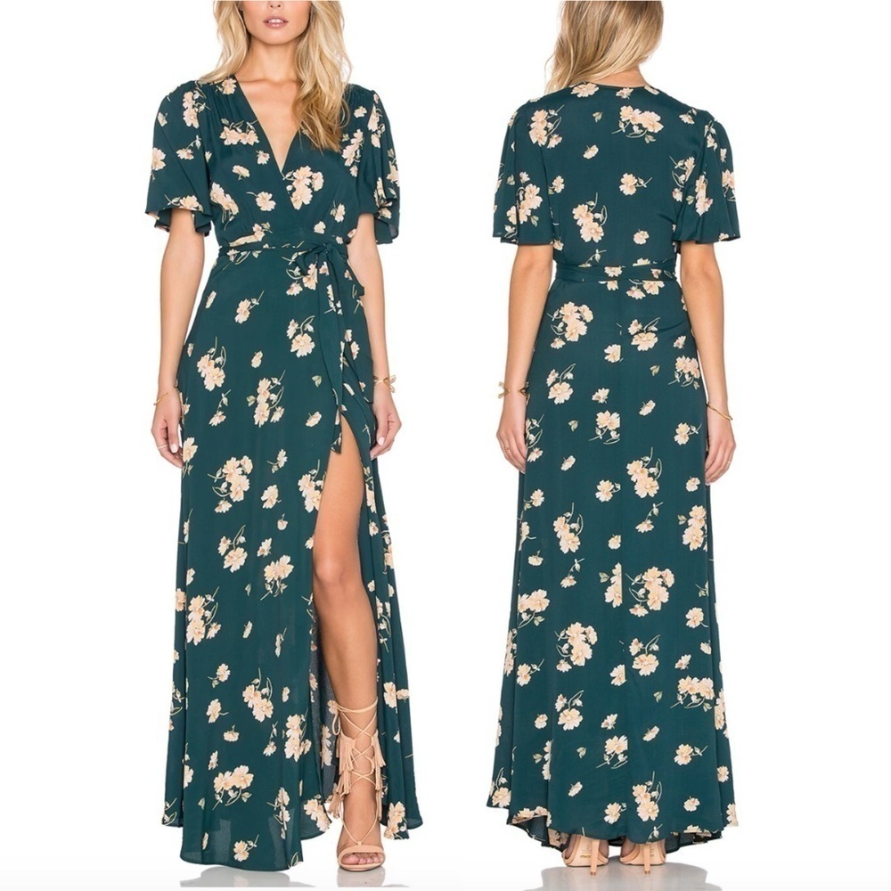 PRIVACY PLEASE x REVOLVE Blogger Favorite Plaza Kimona Wrap Floral Maxi‎ Dress
